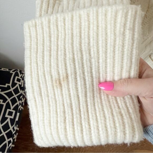 Citizens of Humanity Zola Aran Cable-Knit Chunky Turtleneck Sweater Sz XS/S - Picture 10 of 14